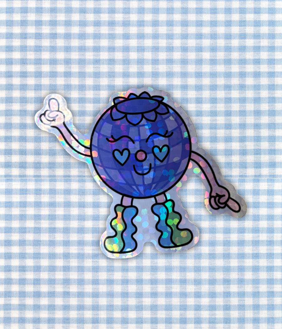 Blueberry Disco Sticker
