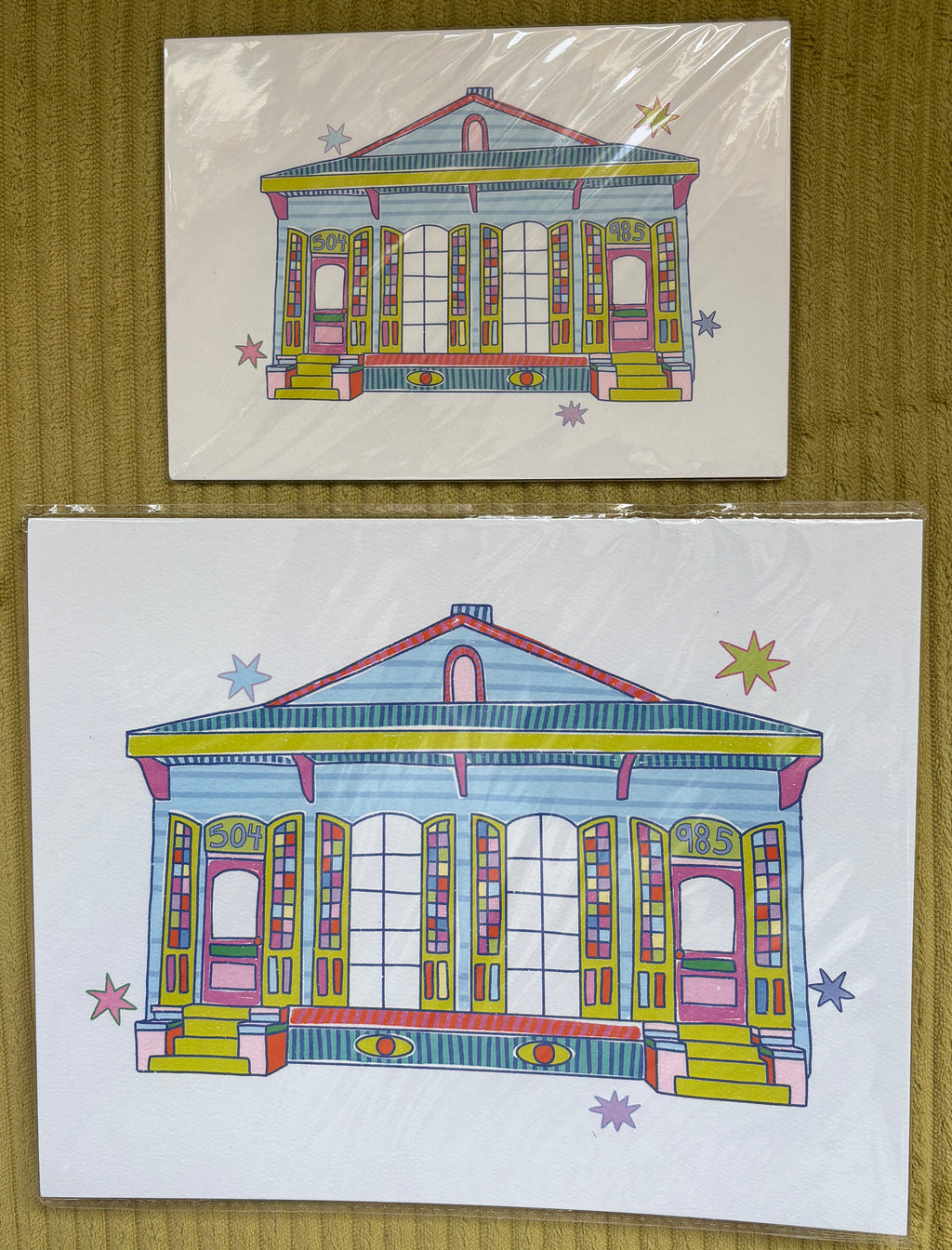 Blue Shotgun House Art Print