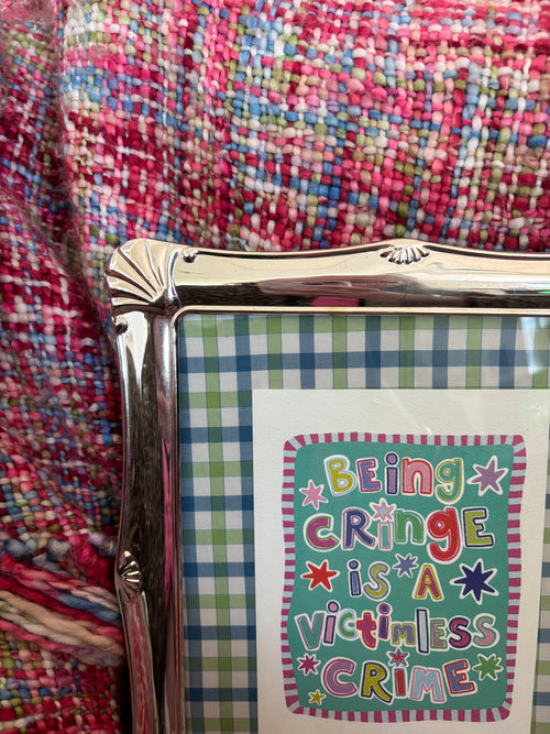 Being Cringe Framed Art - Plaid