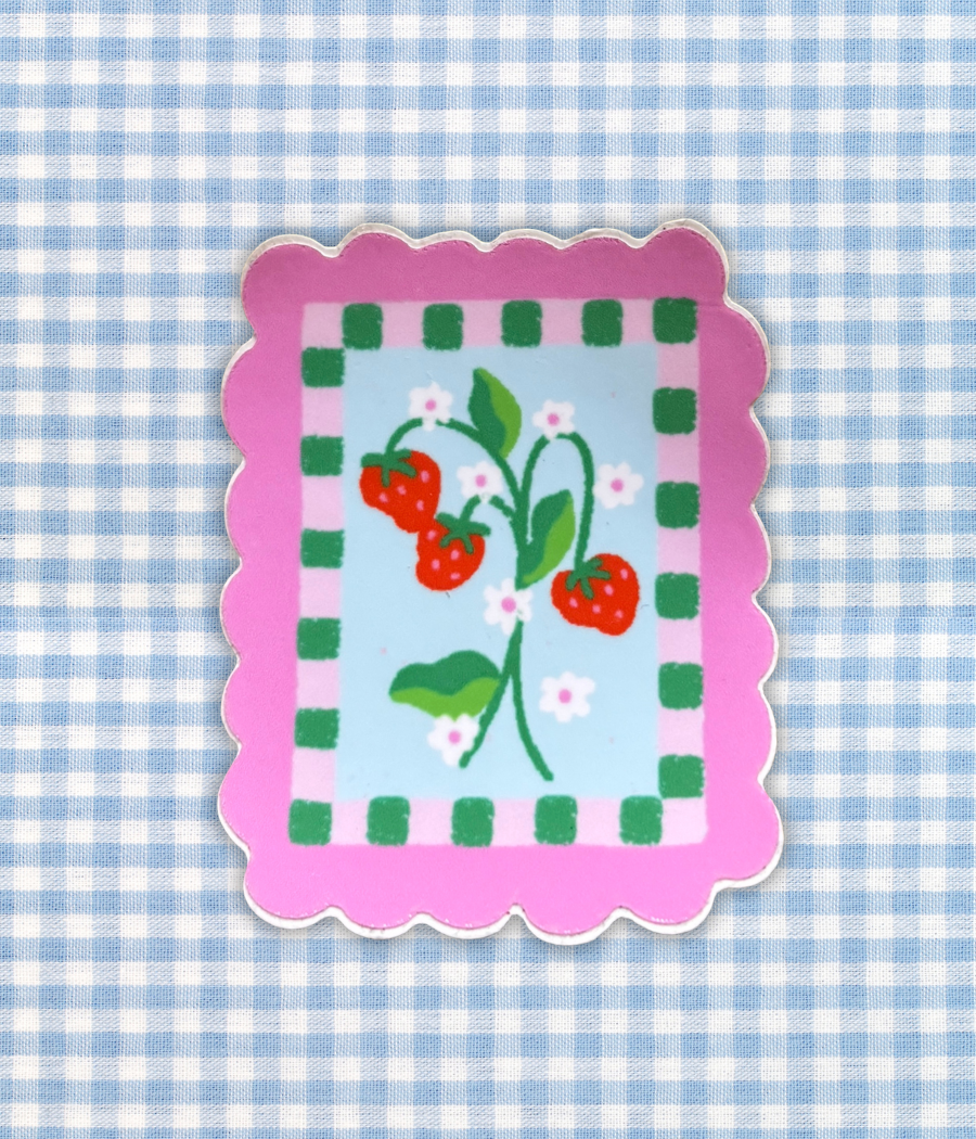 Strawberry Stamp Sticker