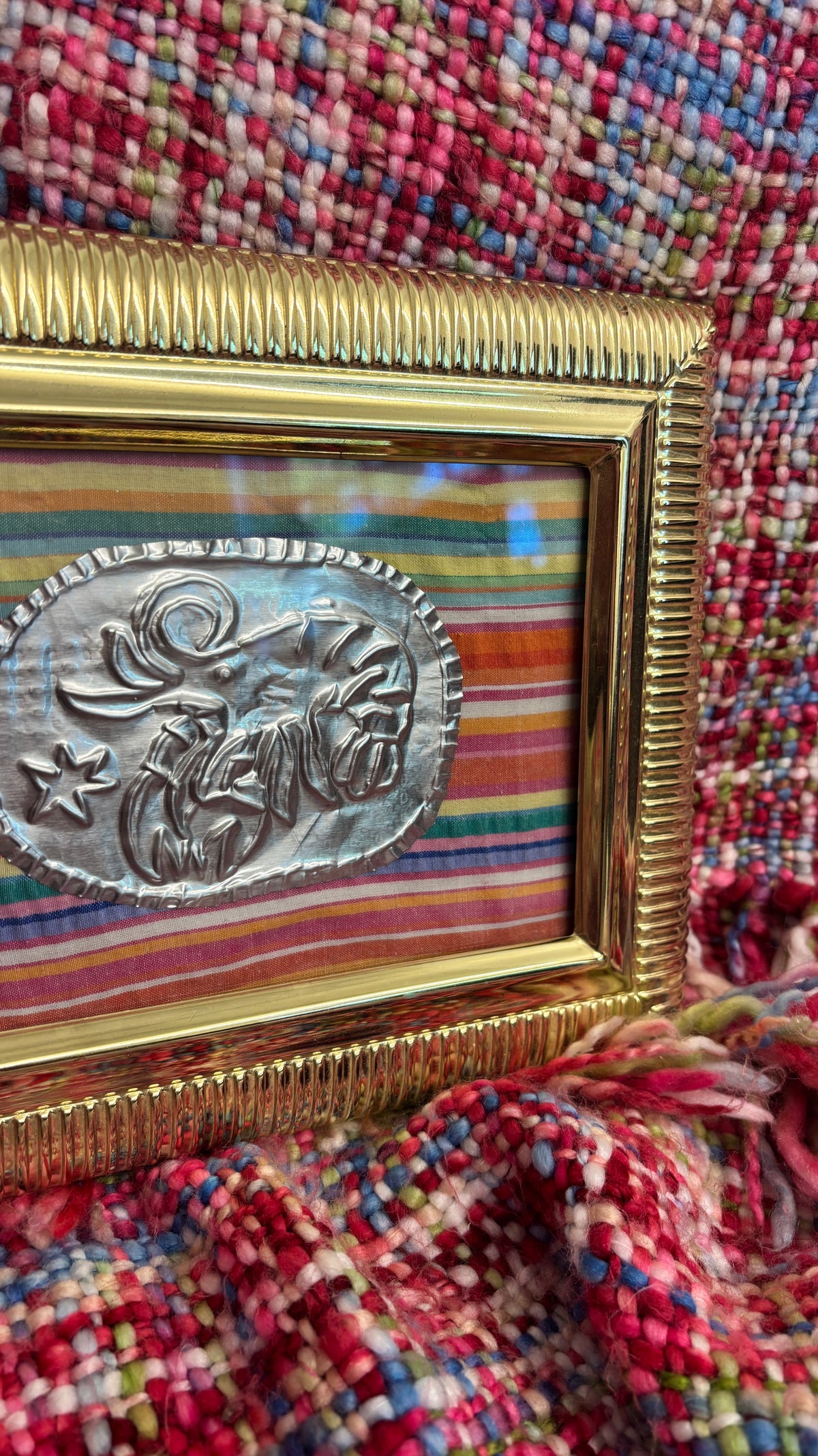 Crawfish Tin Art - Colorful Stripe