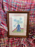 Fish Vase Framed Art - Stripe