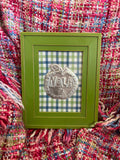 Nola Apple Tin Art - Green Plaid