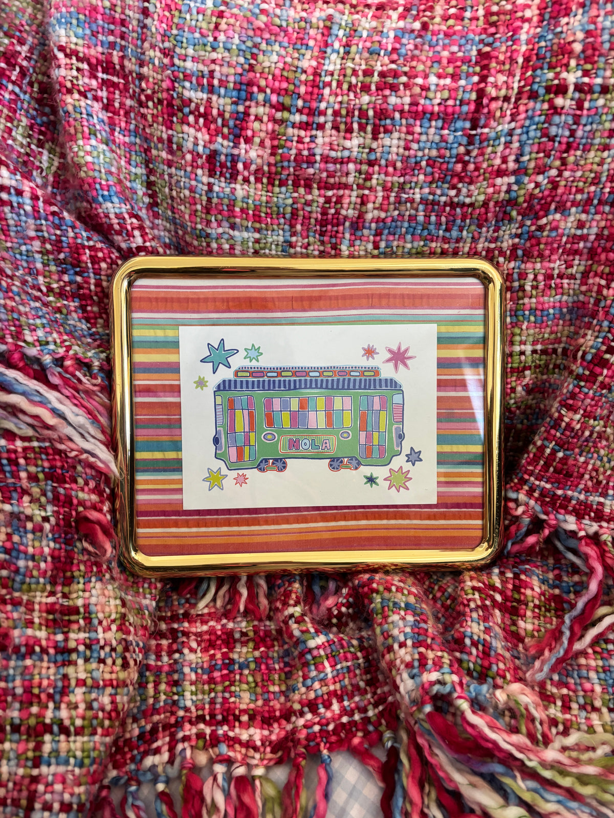 Streetcar - Colorful Stripe Framed Art