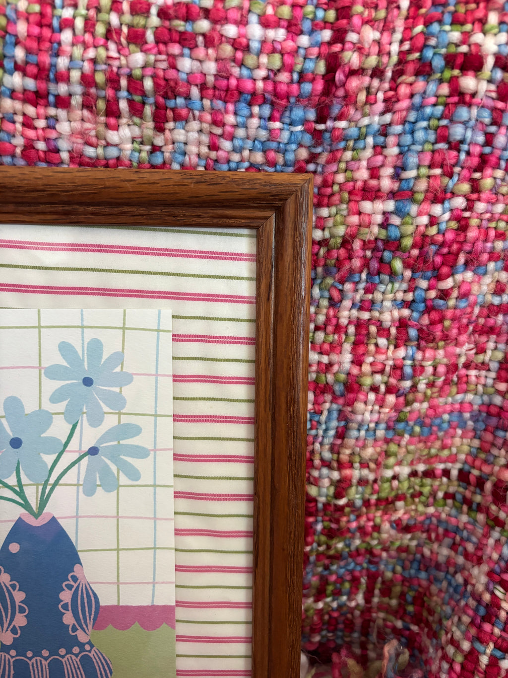 Fish Vase Framed Art - Stripe
