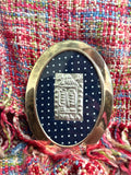 Oval Nola Shotgun Tin Art - Polka Dot