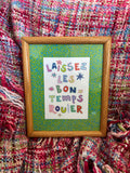 Laissez Les Framed Art - Green Swirl