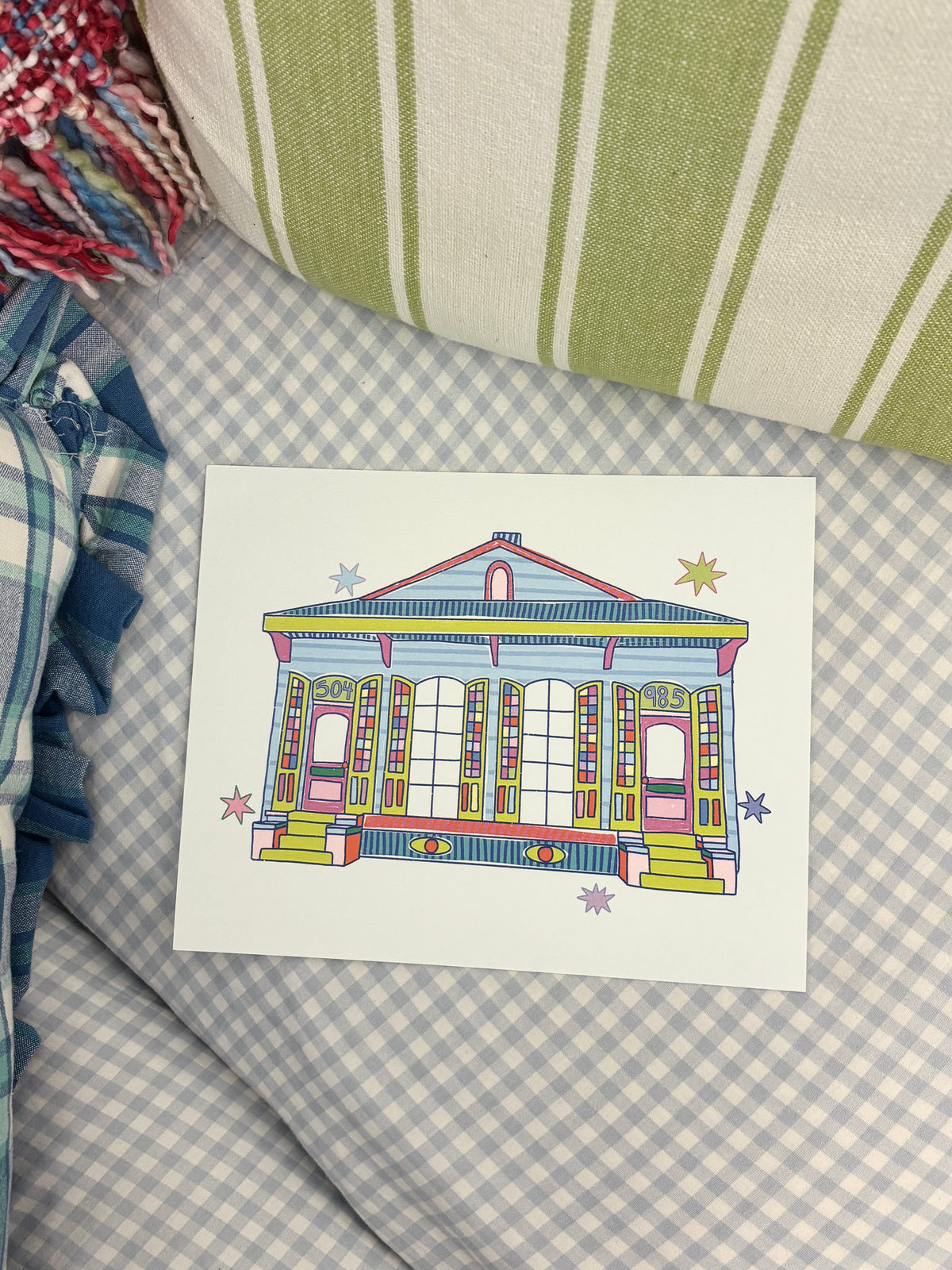 Blue Shotgun House Art Print
