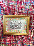 Streetcar Tin Art - Floral Stripe Double Matte