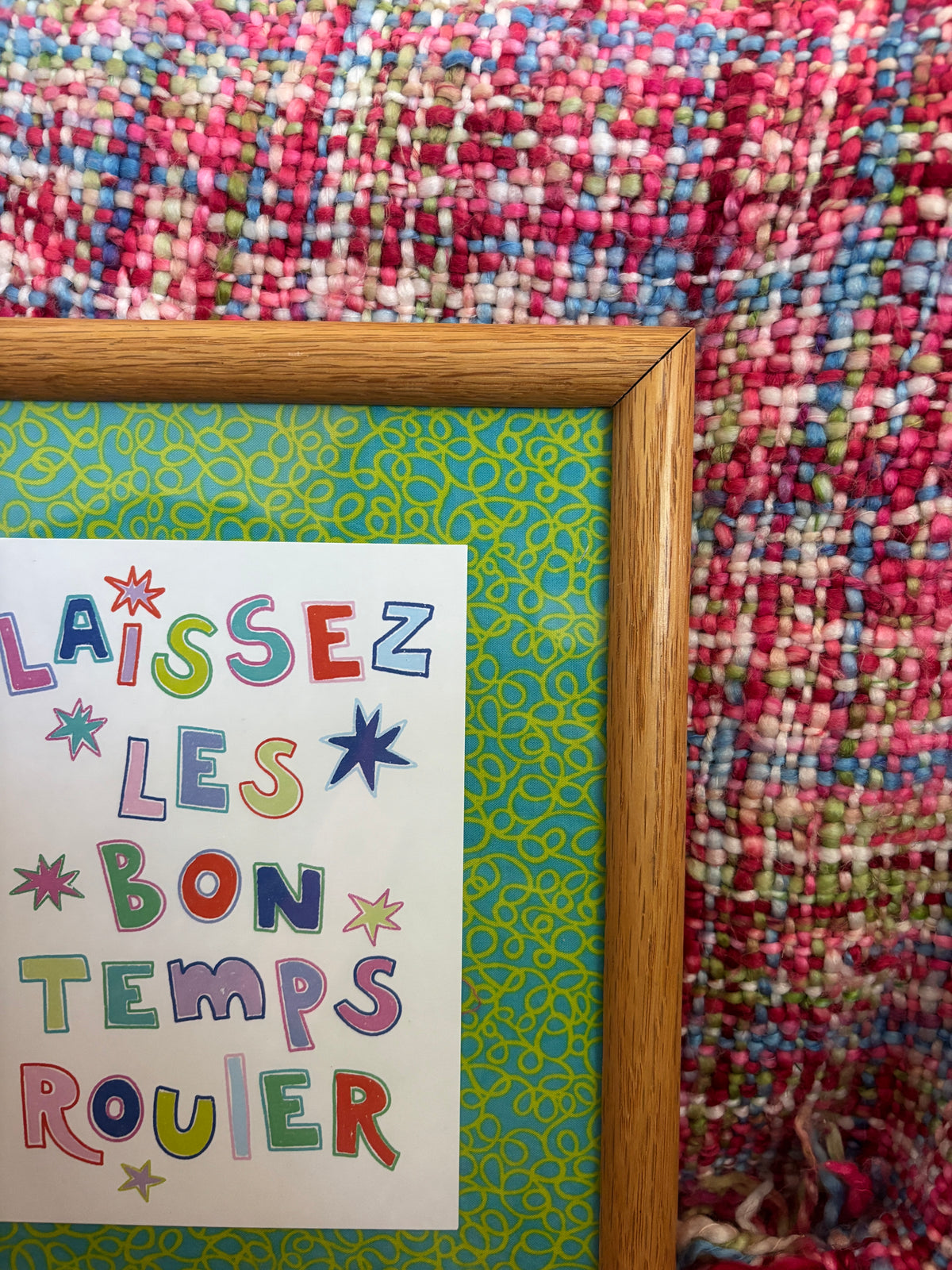 Laissez Les Framed Art - Green Swirl