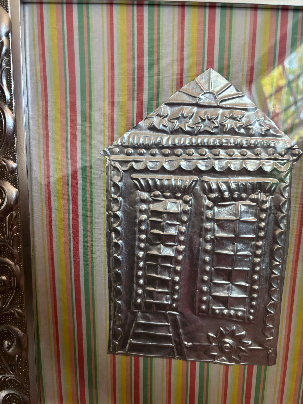 Shotgun Tin Art - Silver Swirl