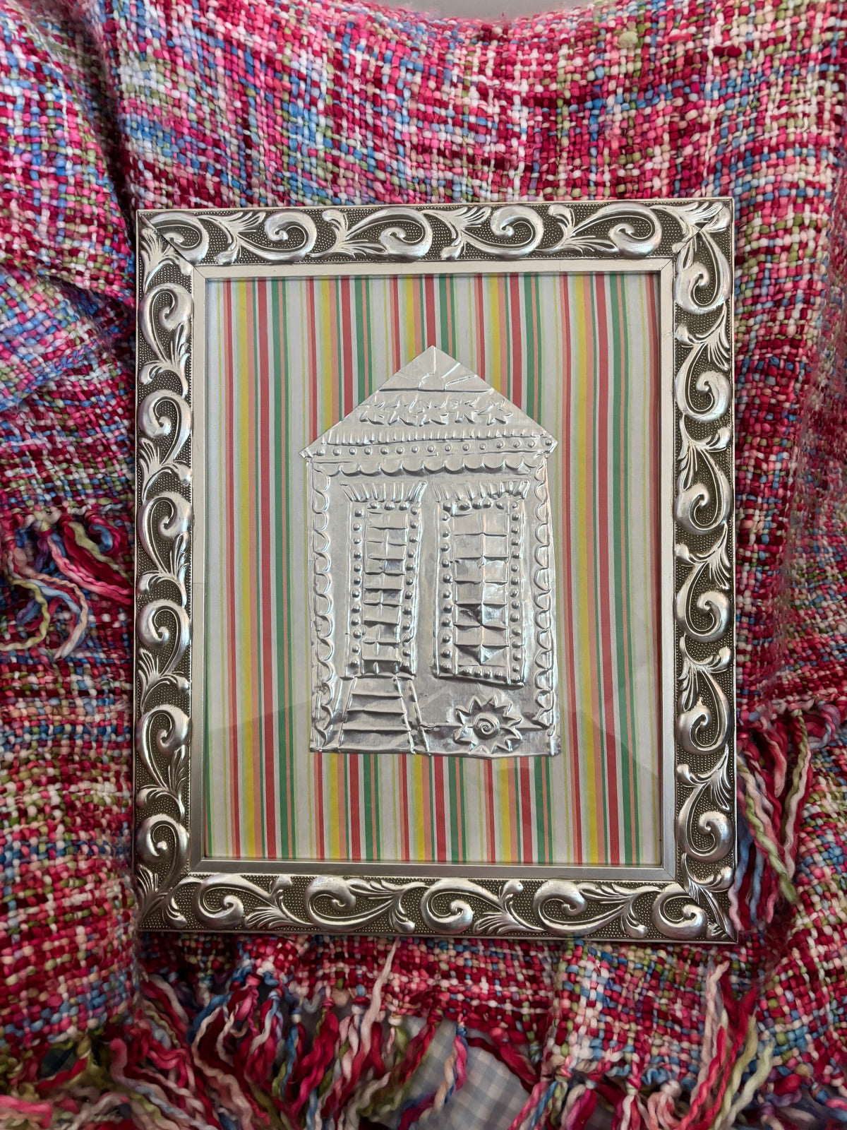 Shotgun Tin Art - Silver Swirl