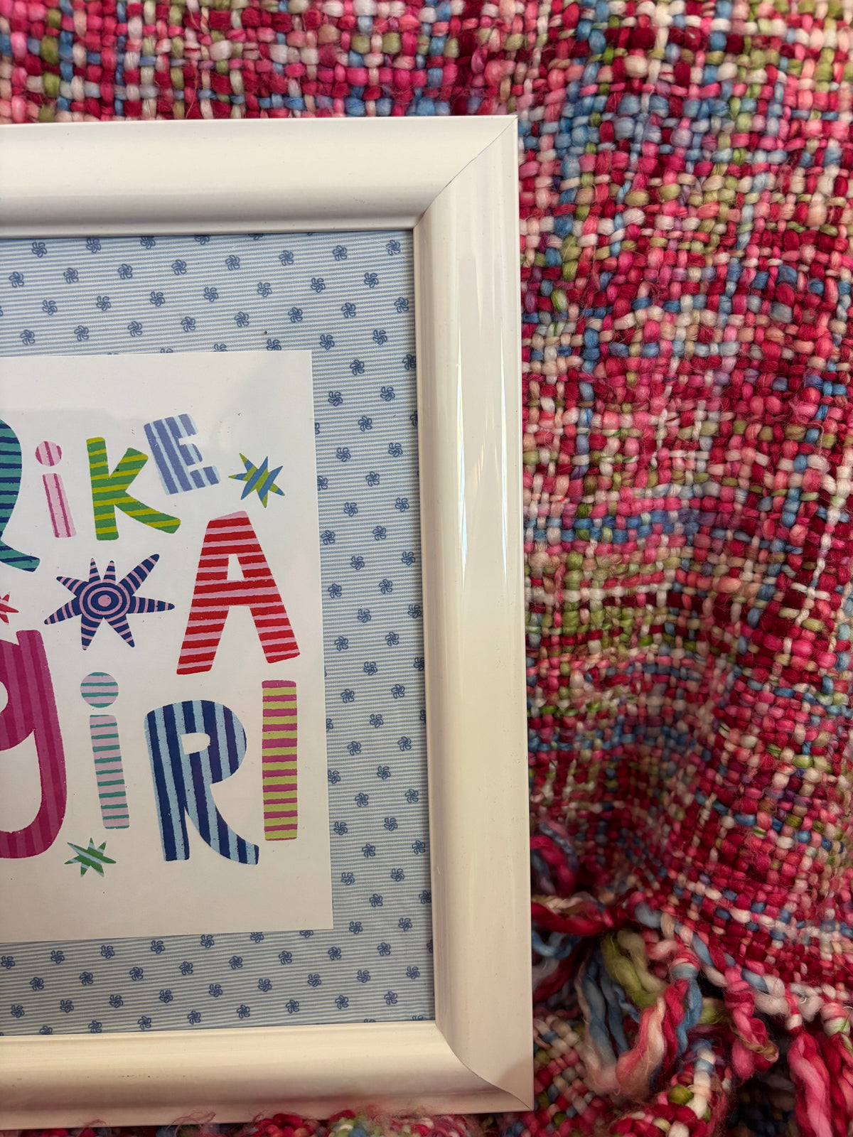 Like A Girl Framed Art - Light Blue