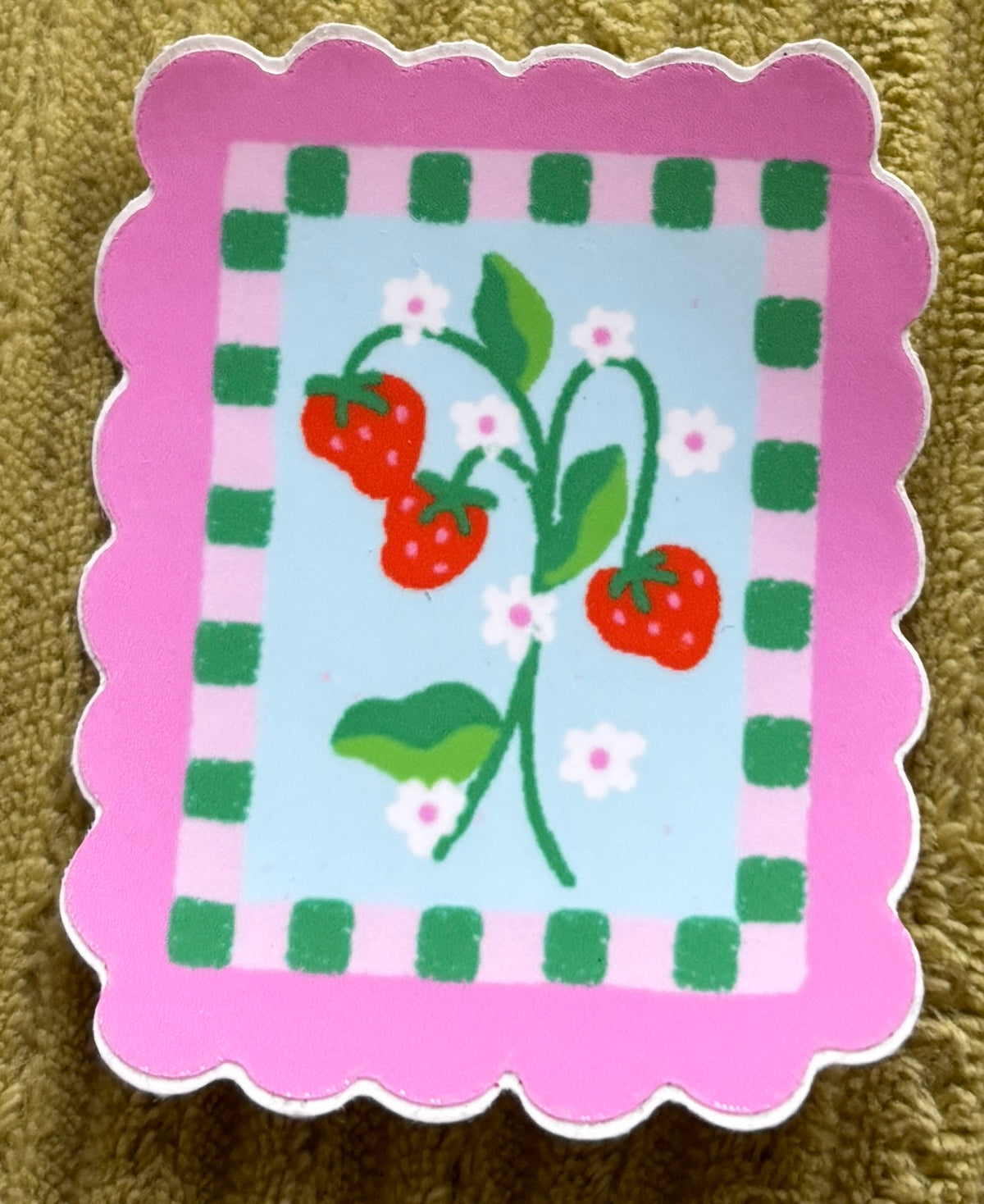 Strawberry Stamp Sticker