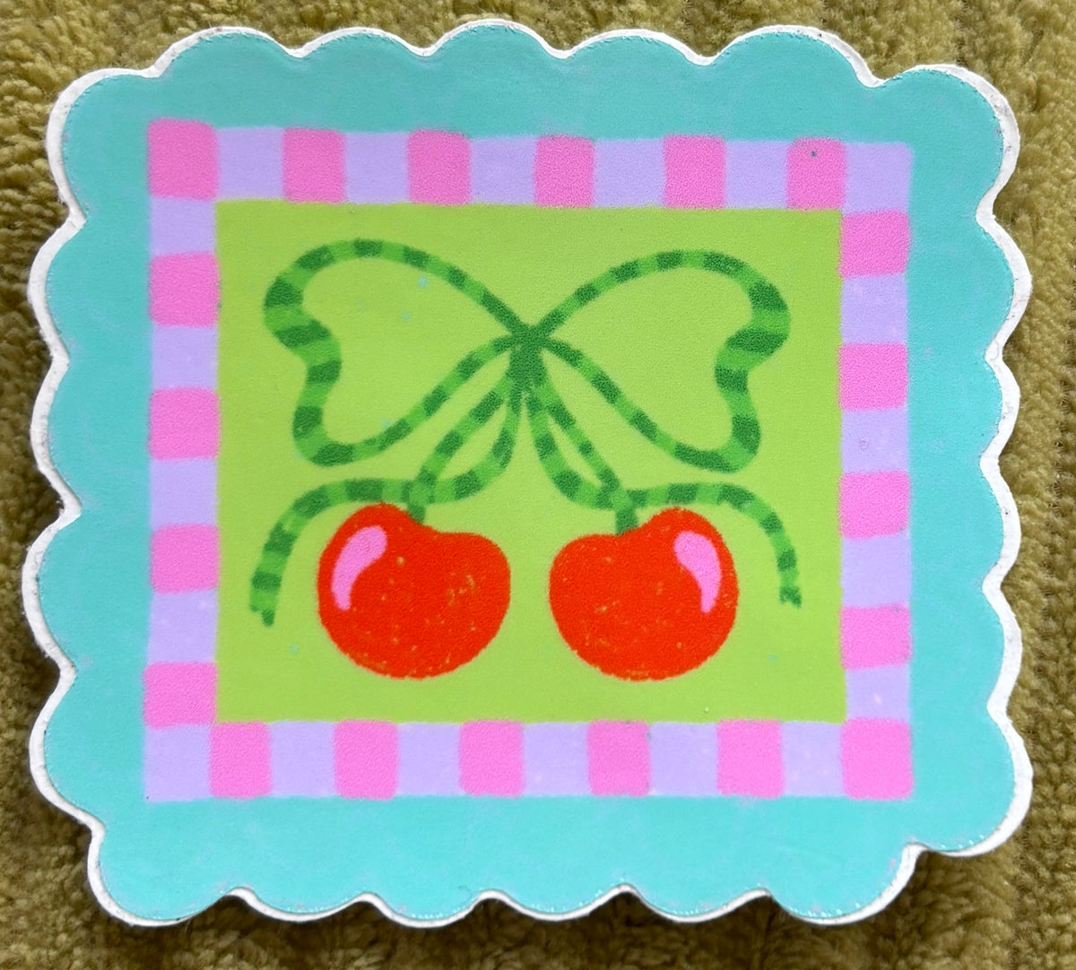 Cherry Stamp Sticker