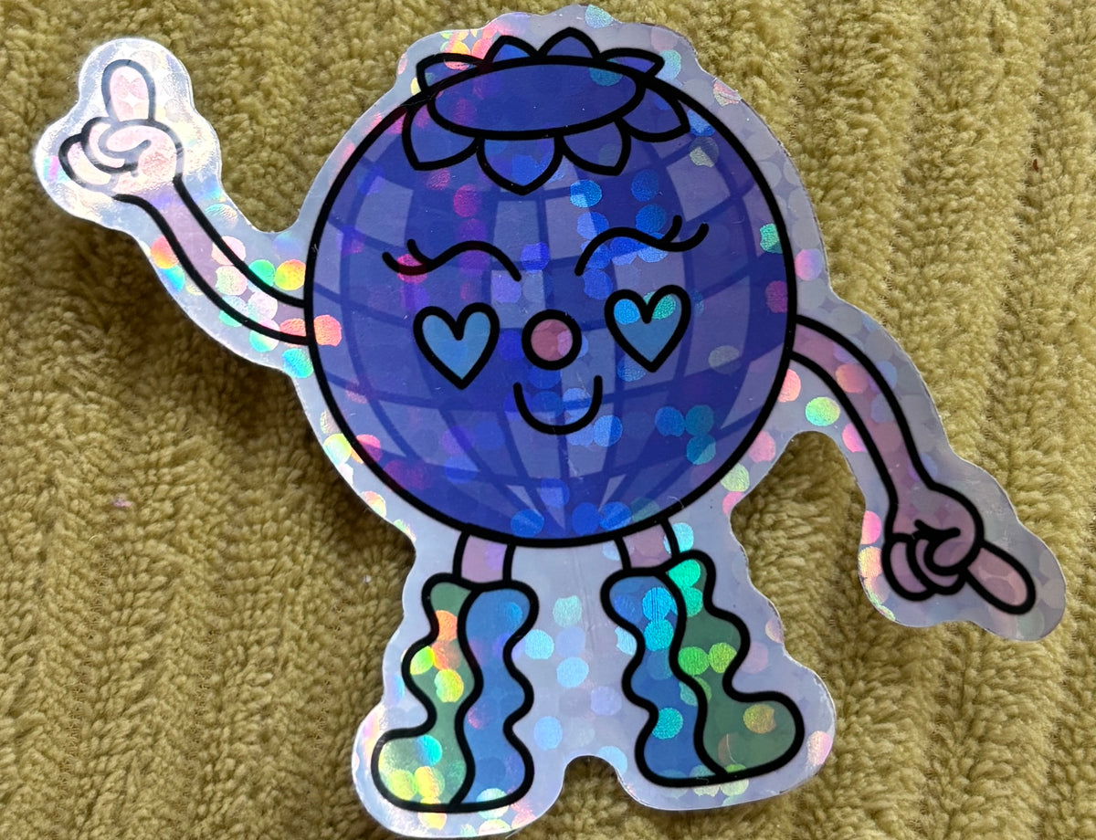 Blueberry Disco Sticker