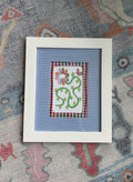 Double Matte Plaid Flower