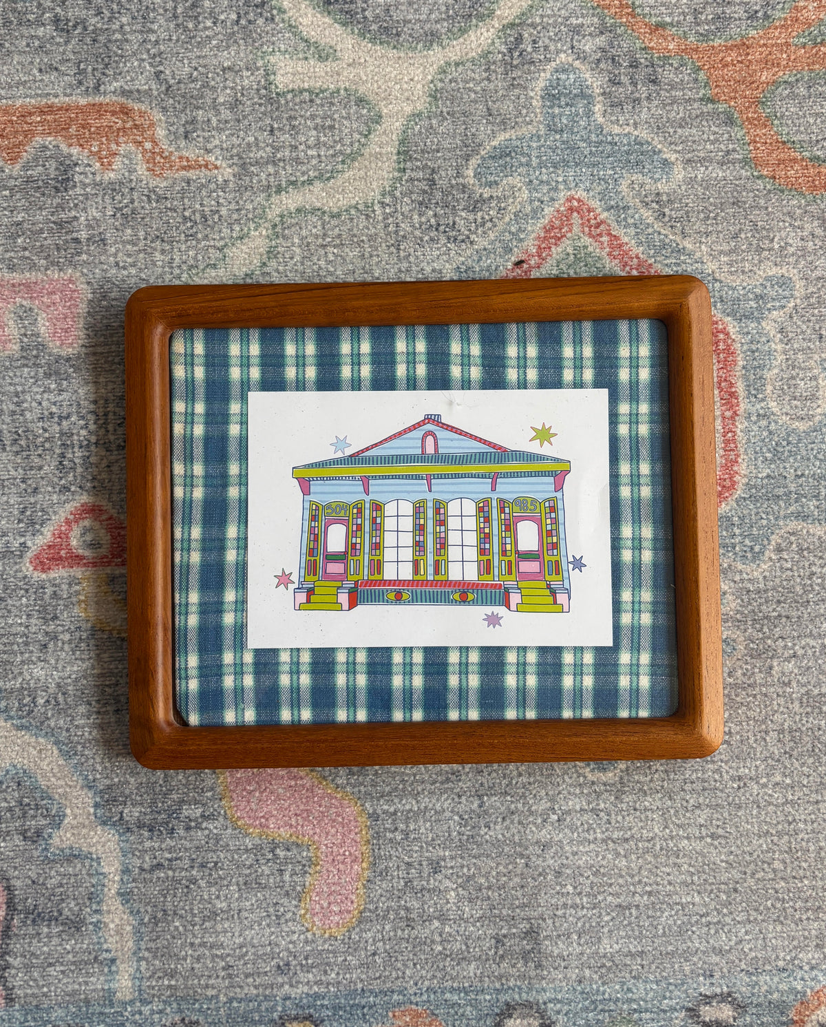 Blue Plaid Shotgun House