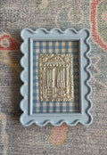 Shotgun House Tin Art - Wiggly Blue